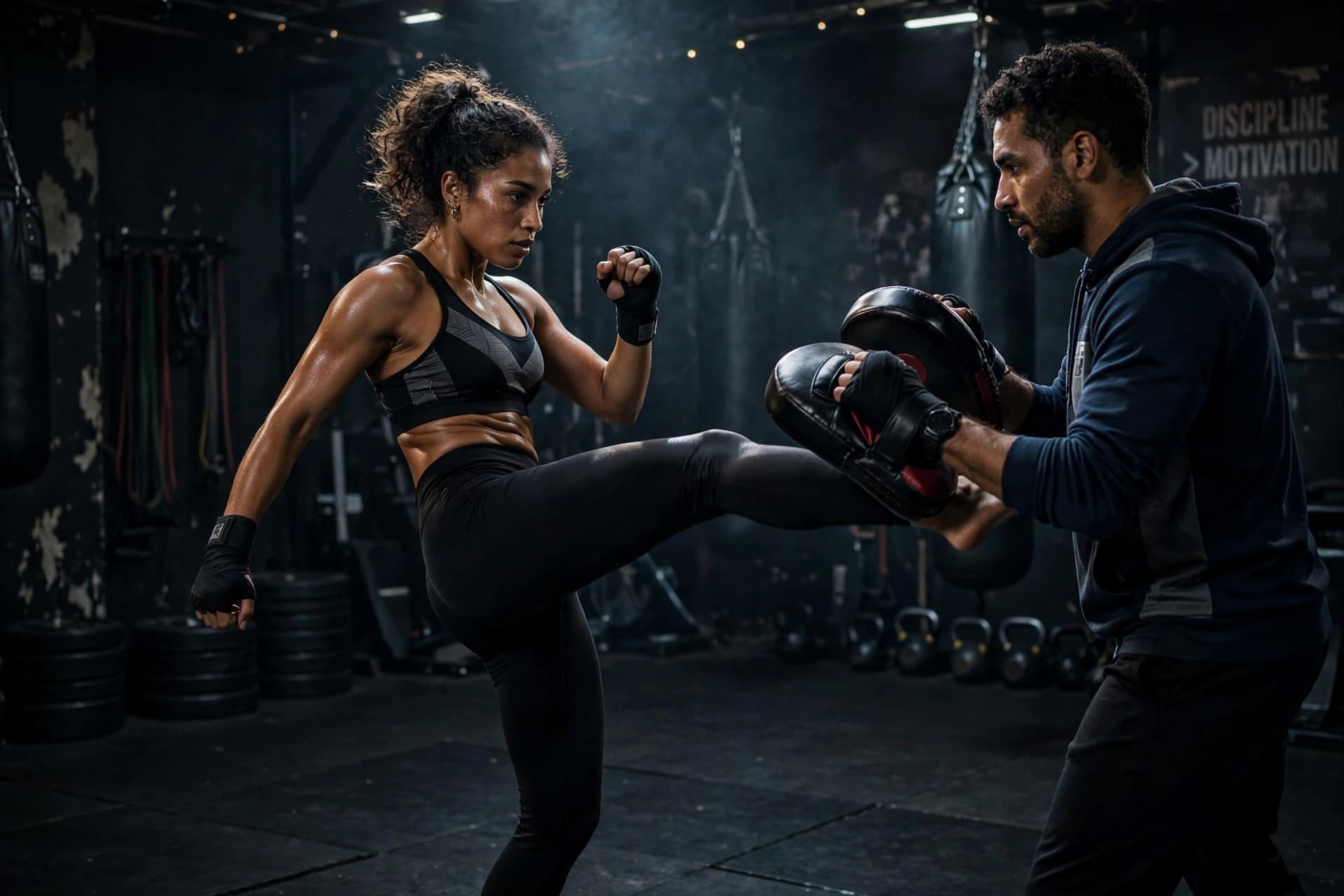 Kickboxing training