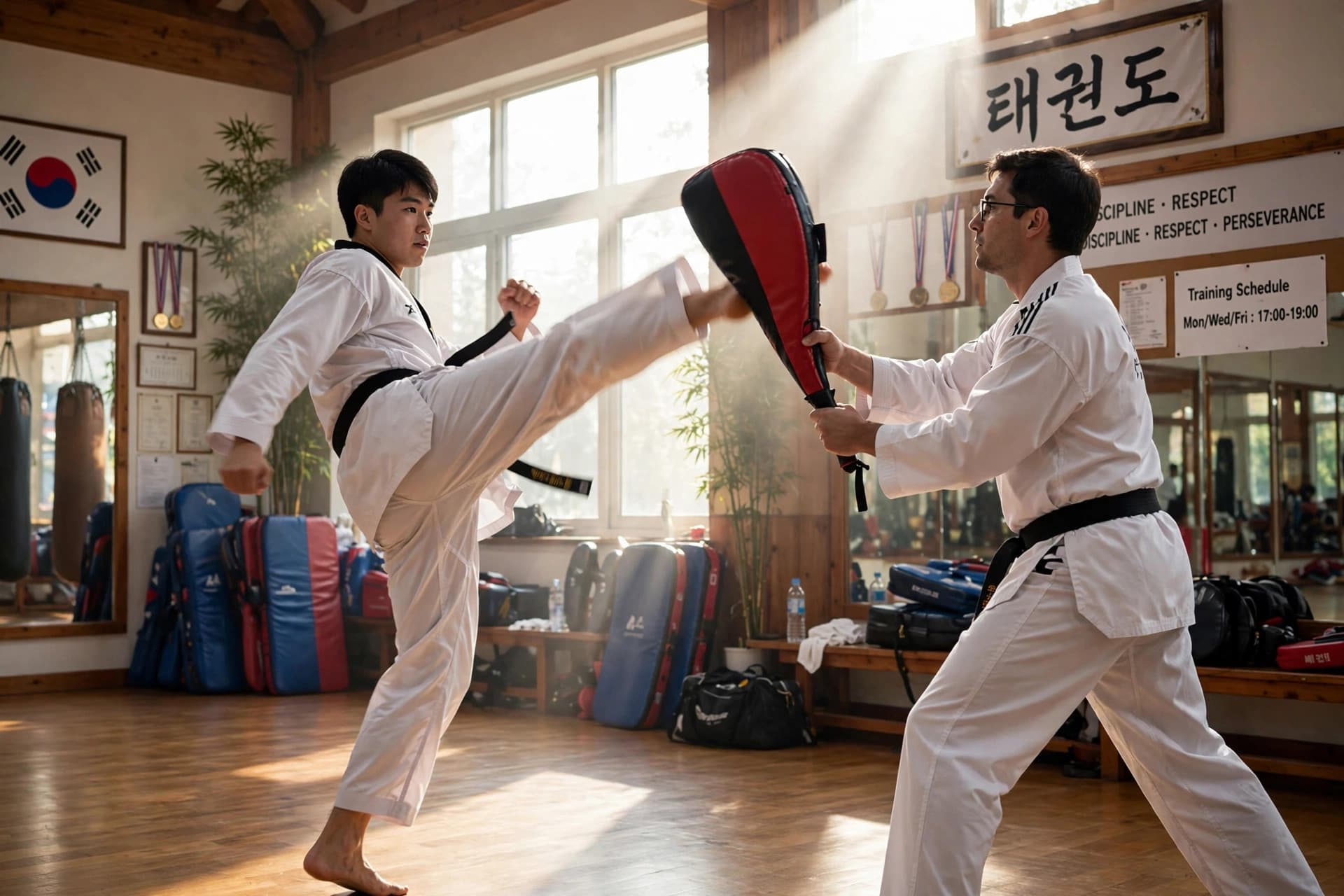 Taekwondo training